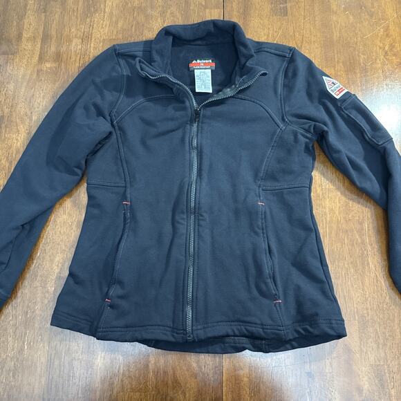 Bulwark Women's Fleece FR Zip-Up Jacket Black Size Medium - Picture 1 of 9
